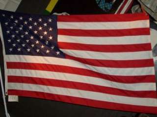 x5 Sewn & Embroidered Cotton United States US Flag.  