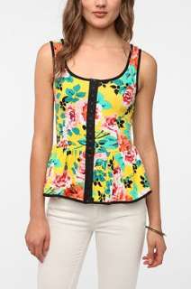 Pins and Needles Floral Peplum Tank
