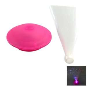  Color Changing Fiber Optic Nightlight Lamp Pink Stand 