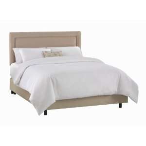   Full Skyline Premier Oatmeal Border Upholstered Bed Furniture & Decor