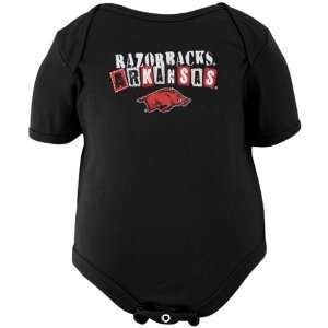  Arkansas Razorbacks Infant Black ABCs Creeper