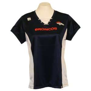Denver Broncos Womens Tie Shirt  Large  Sports 