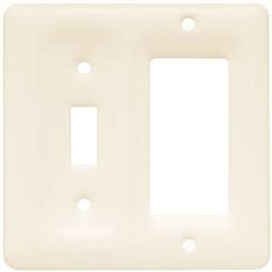   Ceramic Single Switch/Decorator Wall Plate, Bisque: Home Improvement