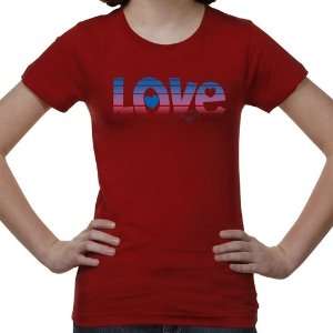  SMU Mustangs Youth Love T Shirt   Red