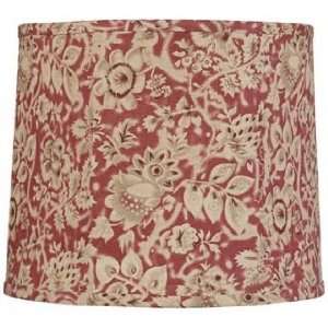  Red Floral Drum Shade 11x12x10 (Spider): Home Improvement