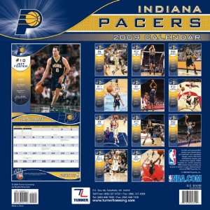  Indiana Pacers 2009 12 x 12 Team Wall Calendar Sports 