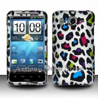 HTC Inspire 4G Accessory   Colorful Leopard Protective Hard Rubberized 