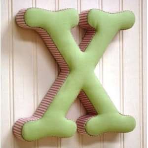  Pink and Green Fabric Wall Letter   x Baby