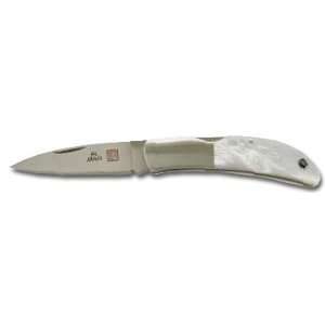 Al Mar Hawk With Pearl Handle And 2 1/2 Stainless Steel Blade:  