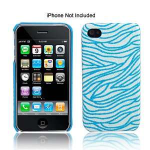  iPhone 4 Light Blue Swirl Cover Case White Background 