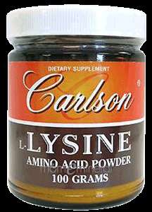 Lysine Amino Acid Powder 100 gms by Carlson Labs 088395068850  