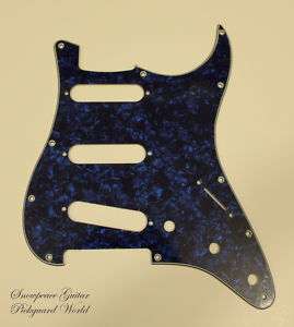 Fender unique SSS Strat 11Hole Pickguard (Blue Pearl)  