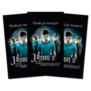 10 HARRY POTTER Birthday Party THANK YOU TAGS  
