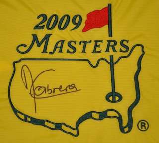 The Official 2009 Masters golf flag signed by the winner, Angel 