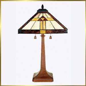 Tiffany Table Lamp, QZTF6074Z, G lights, Antique Bronze, 14 wide X 23 