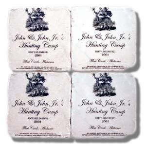  PERSONALIZED HUNTING Stone Coasters Hunting Camp Sports 