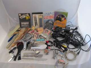 Vtg JUNK DRAWER Lot Cables, A little Bit of Everything  