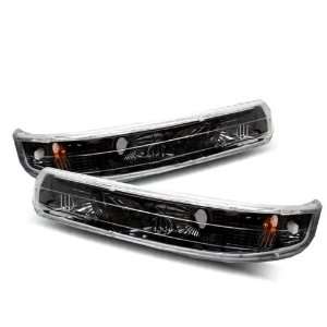    99 02 Chevy Silverado Black Reflector Bumper Lights: Automotive