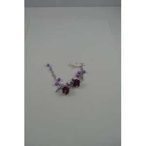  Bracelet clasp murano beads Charms PURPLE Jewelry