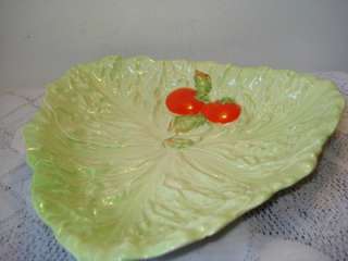 Carlton Ware Green Leaf & Red Tomato Triangular Dish  