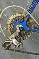 Vintage Peugeot Road Bike Blue Bicycle Bent Frame Shimano France Steel 