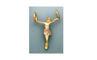 14k Yellow Rose Gold Jesus Body Crucifix Pendant Charm  