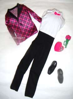 Ken Fashion Stylish Pink/Black Satin Suit For Ken Doll Barbie tg6 