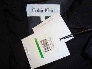 NWT CALVIN KLEIN Pillow Collar Hidden Double Zip Puffer Down Coat Sz L 