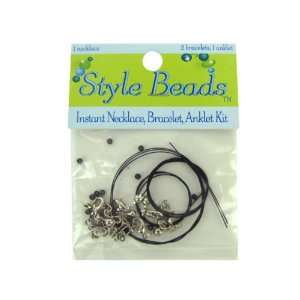 Black Instant 2 Bracelets, 1 Anklet, 1 Necklace Kit jpseenterprises 