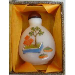  Chinese Enamel Glass Snuff Bottle  Wish You the Best 
