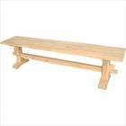 International Concepts Unfinished Solid Wood Trestle Bench (4 Pieces)