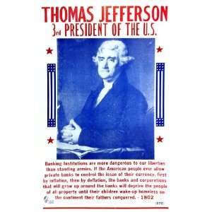   Jefferson 1802 Quote 14x22 Vintage Style Poster 
