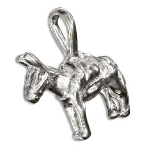  Sterling Silver Small Mule Pendant.: Jewelry