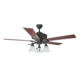 STATUARY BRONZE 52 CEILING FAN WITH LIGHT  