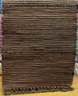 PRIMITIVE WOVEN COTTON TABLE RUNNER, FRINGED ENDS, 5 STYLES, 13 x 36 