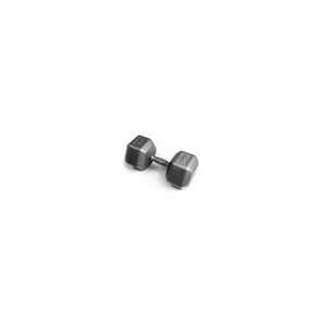 Pro Hex Dumbbell with Cast Ergo Handle   Grey 95 lb  