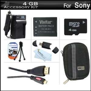  4GB Accessories Kit For Sony Cyber Shot DSC TX66, DSC 
