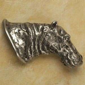  Hippo Head Pewter Cabinet Knob/Pull (Right Facing): Home 