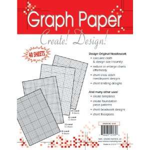  Needlework 8.5x11 Graph Paper 40 Pack: Arts, Crafts 