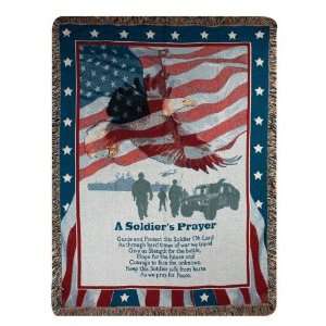  A Soldiers Prayer   Tapestry Throw: Home & Kitchen