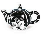   Cat Teapot, Cat tea pot, NiB, black and white cat, cat teapot, unique