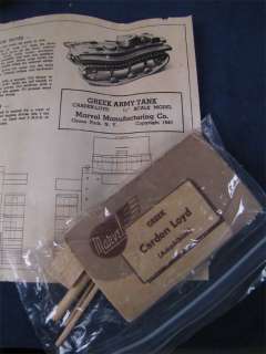 Rare 1940 Vintage Wood Army Tank Model Kit in Box  