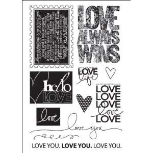   Clear Acrylic Stamps   Love Always Wins by Ali Edwards