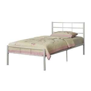  Twin Bed Frame   White: Home & Kitchen