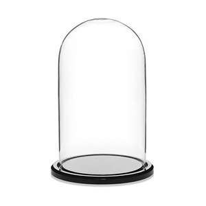  Glass Doll Dome with Black Acrylic Base   4 x 7