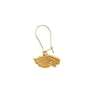    14K Yellow Gold Philadelphia Eagles NFL Logo Earrings: Jewelry