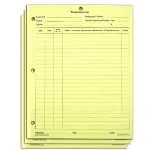  BookFactory® Temperature Log Sheets (set of 3 pads)   3 