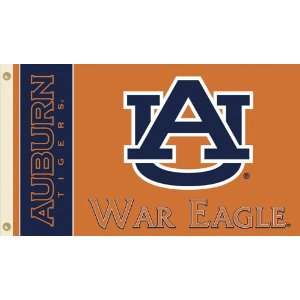  NCAA Auburn Tigers 3 by 5 Foot War Eagle Flag With 