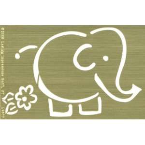    Brass 4x6 Embossing Template Baby Elephant Arts, Crafts & Sewing
