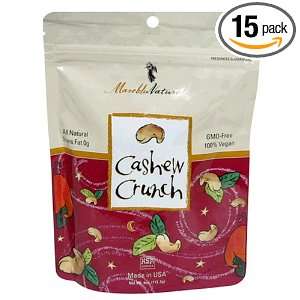 Mareblu Naturals Cashew Crunch, 4 Ounce Pouches (Pack of 15):  